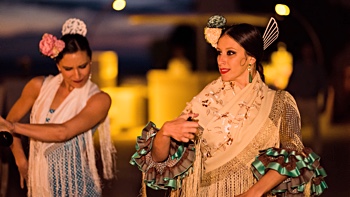 FRESH Party, Soul & Motown Band Mallorca mit FLamenco Fusion zu einem spanischen Gala Dinner in der Event Finca Son Termens